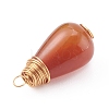 Natural Crackle Agate Pendant PALLOY-JF00640-4