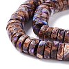 Assembled Synthetic Bronzite and Imperial Jasper Beads Strands G-I318-03B-3