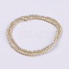 Electroplate Glass Beads Strands GLAA-F077-PL04-2