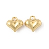 Heart Brass Charms KK-M327-02A-G-1