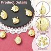 7Pcs 7 Styles Brass Micro Pave Clear Cubic Zirconia Locket Pendants KK-CJ0005-71-3