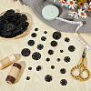 4 Styles Alloy & Brass Buttons BUTT-PH0001-33B-4