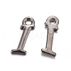 Gunmetal Plated Alloy Letter Pendants PALLOY-J718-01B-I-1