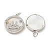 Brass Micro Pave Clear Cubic Zirconia Pendants KK-L211-018P-02-2