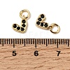 Brass Micro Pave Cubic Zirconia Charms ZIRC-F111-08G-01-3