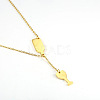 Simple and Stylish Stainless Steel Lariat Necklaces WC5409-11-1