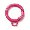 Spray Painted Alloy Spring Gate Rings PALLOY-K257-01-3