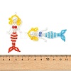 Copper Wire Wrapperd Glass Seed Beads Big Pendants PALLOY-MZ01442-2