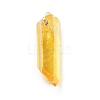 Electroplated Natural Quartz Pendants G-P315-B01-09G-1
