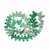 Electroplate Transparent Glass Beads Strands LS-EGLA-N056-03A-12-2