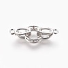 Brass Micro Pave Cubic Zirconia Fold Over Clasps KK-P164-12-3