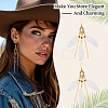 2Pairs 2 Colors Feather Chandelier Earrings EJEW-TA0001-81B-7