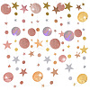   3Pcs 3 Style Paper Glitter Circle Star Garland HJEW-PH0001-50-7