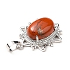 Natural Red Jasper Pendants G-B033-03P-20-4