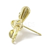 Brass Cubic Zirconia Ear Studs Findings LS-KK-R154-03G-2