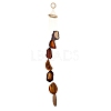 Chakra Natural Dyed Agate Piece Hanging Ornament HJEW-R126-01E-1