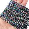 Transparent Electroplate Glass Beads Strands EGLA-A039-T2mm-UA02-1