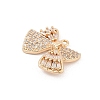 Brass Micro Pave Cubic Zirconia Pendants KK-U051-04G-02-2