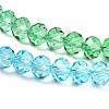 Transparent Painted Glass Beads Strands X1-DGLA-A034-T8mm-A17-4