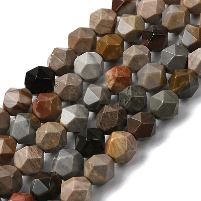 Natural Picasso Jasper Beads Strands G-Z119-A25-02-1