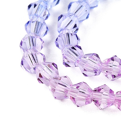 Gradient Color Baking Paint Glass Bead Strands X1-DGLA-A039-T6mm-A019-1