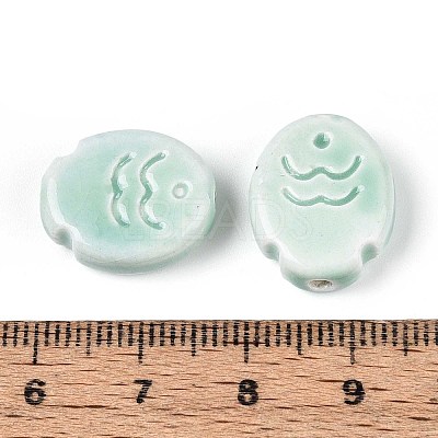 Handmade Porcelain Ceramic Beads PORC-T133-24B-1