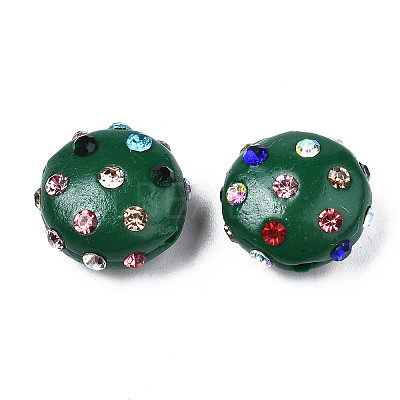 Polymer Clay Rhinestone Beads RB-S056-27E-1