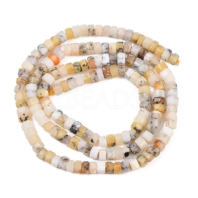 Natural Dendritic African Opal Beads Strands G-G345-C21-2x4mm-1