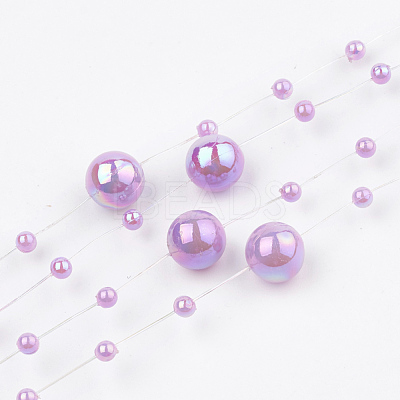 ABS Plastic Imitation Pearl Beaded Trim Garland Strand AJEW-S071-01C-1