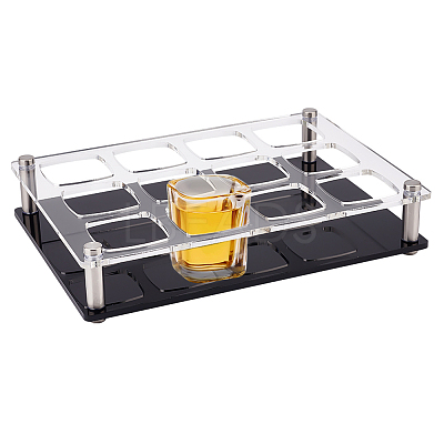 Glitter 12-Hole Acrylic Shot Glasses Holders AJEW-WH0368-10C-1