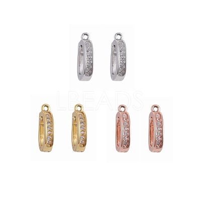 Brass Micro Pave Cubic Zirconia Enhancer Shortener Pendant Bails ZIRC-P007-03-NR-1
