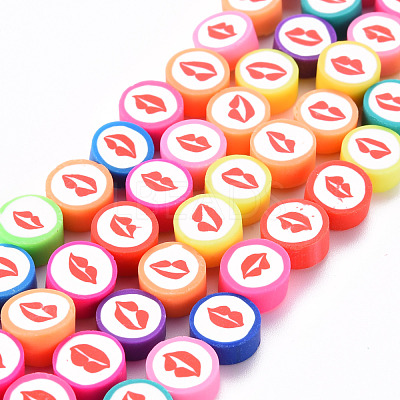 Handmade Polymer Clay Beads Strands CLAY-N008-015-1