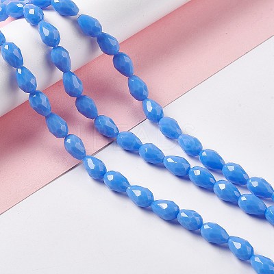 Faceted Glass Beads Strands GLAA-E037-01D-1