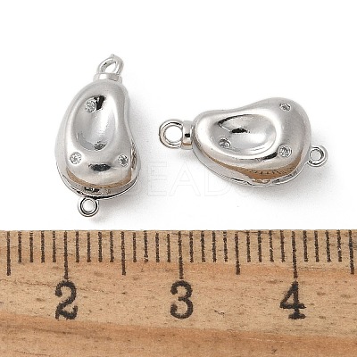 Rack Plating Brass Micro Pave Clear Cubic Zirconia Box Clasps KK-U052-18P-1