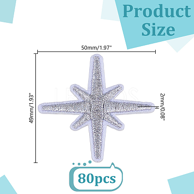 80Pcs Computerized Embroidery Cloth Iron on/Sew on Patches DIY-HY0003-08A-1