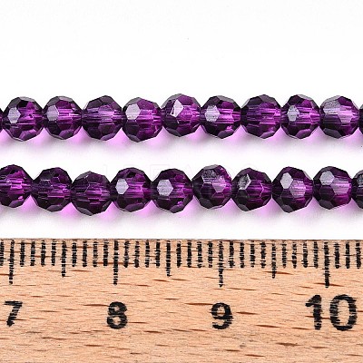 Baking Paint Transparent Glass Beads Strands LS-DGLA-A035-T4mm-A09-1