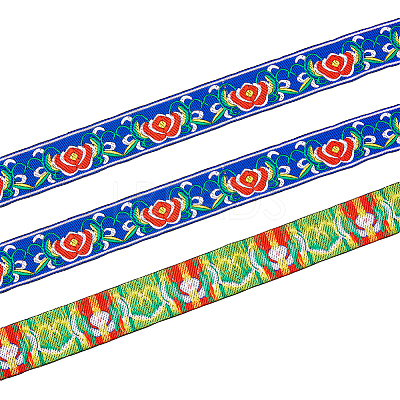 Ethnic Style Polyester Ribbon OCOR-WH0047-38K-1