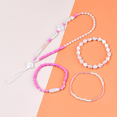 DIY 10 Style ABS & Acrylic Beads Jewelry Making Finding Kit DIY-N0012-05G-1