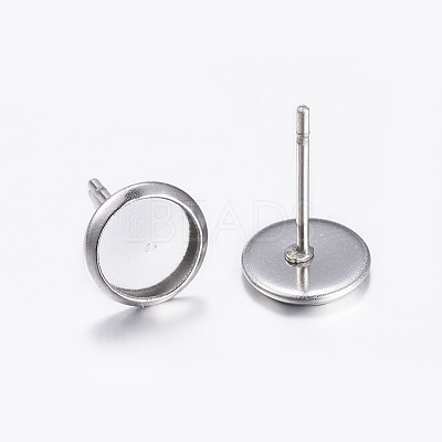 Tarnish Resistant 304 Stainless Steel Stud Earring Settings STAS-K131-A-01P-1