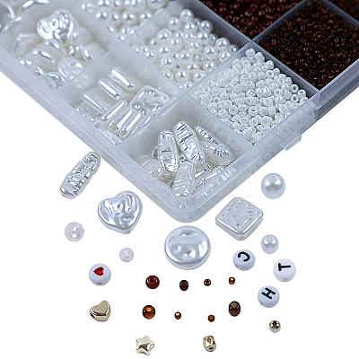 DIY 24 Style Acrylic & ABS Beads Jewelry Making Finding Kit DIY-NB0012-02C-1