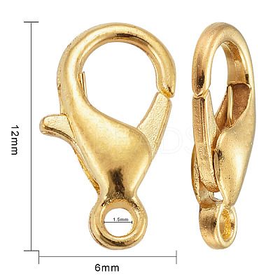 Zinc Alloy Lobster Claw Clasps E102-NFG-1