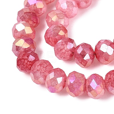 Electroplate Crackle Imitation Jade Glass Beads Strands LS-EGLA-Q131-02B-06-1