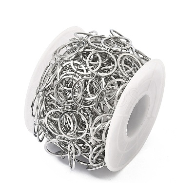 304 Stainless Steel Ring Link Chains CHS-G044-05P-04-1