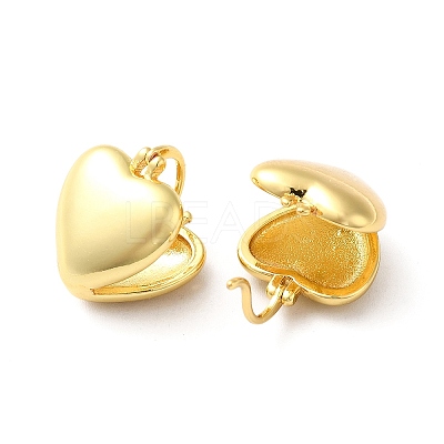 Brass Heart Hoop Earrings for Women EJEW-Q024-06G-1