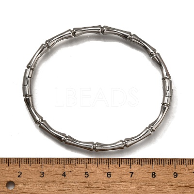 304 Stainless Steel Bamboo Joint Hinged Bangle JB757A-1
