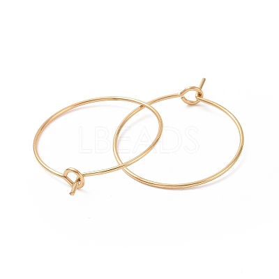 Ion Plating(IP) 316L Surgical Stainless Steel Hoop Earring Findings LS-STAS-D164-03G-1