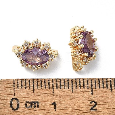 Brass Pave Dark Orchid Cubic Zirconia Multi-Strand Links FIND-Z029-11A-1