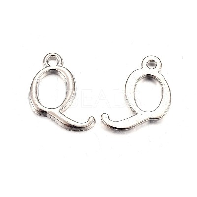 Platinum Plated Alloy Letter Pendants LS-PALLOY-J718-01P-Q-1