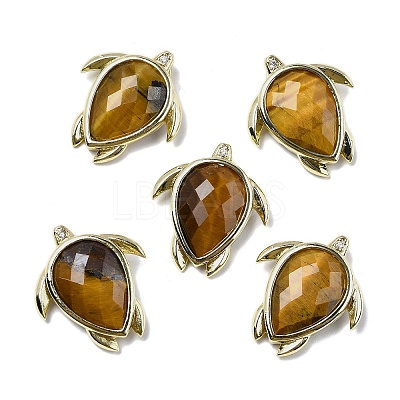 Natural Tiger Eye Pendants G-U019-02G-05-1