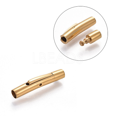 304 Stainless Steel Bayonet Clasps LS-STAS-E473-01A-G-1